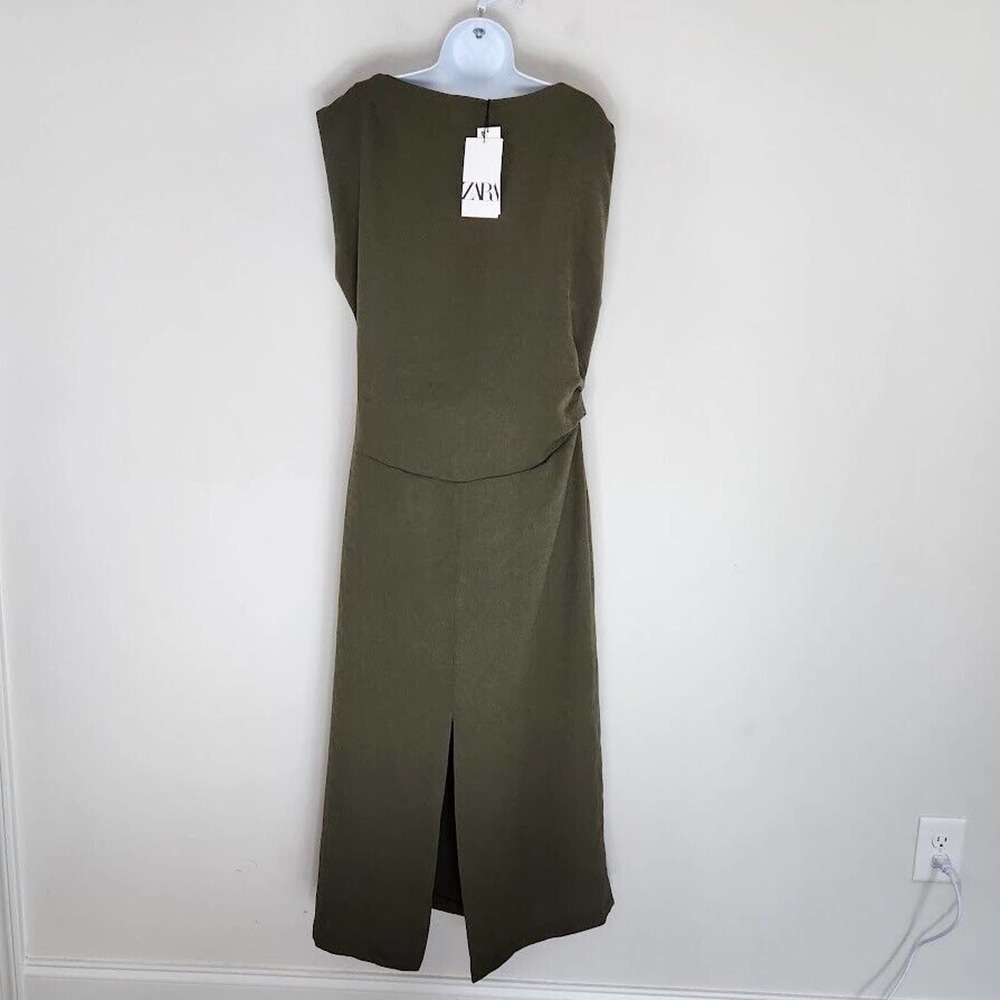 Zara Women's Long Maxi Evening Shift Dress Boat Neck New With Tags Size XXL - Picture 3 of 16